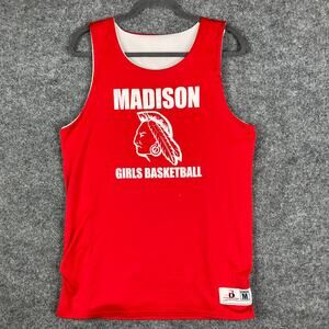 Badger Sport Mens Jersey Medium Red Madison Basketball Sleeveless TankTop Sports